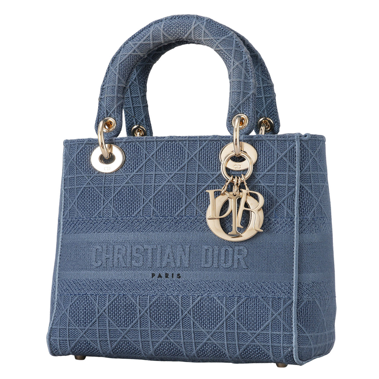 CHRISTIAN DIOR(USED)디올 자수 레이디디올 미디움 백